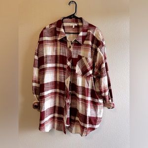 Maurices plaid red shirt